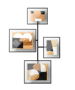 Flute Wall Picture Frames, Set of 4